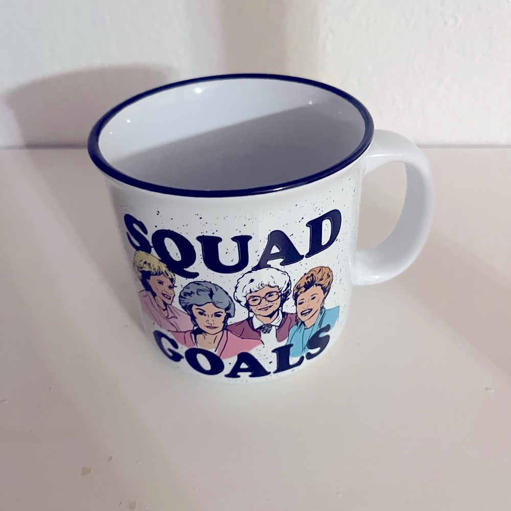 Black and White Golden Girls Squad Goals Cartoon Style Ceramic Mug